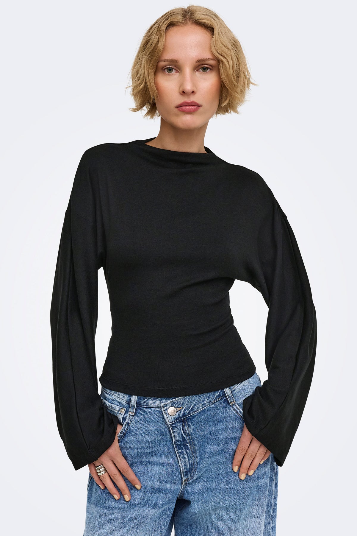 ONLESTRID long-sleeve shirt - Black