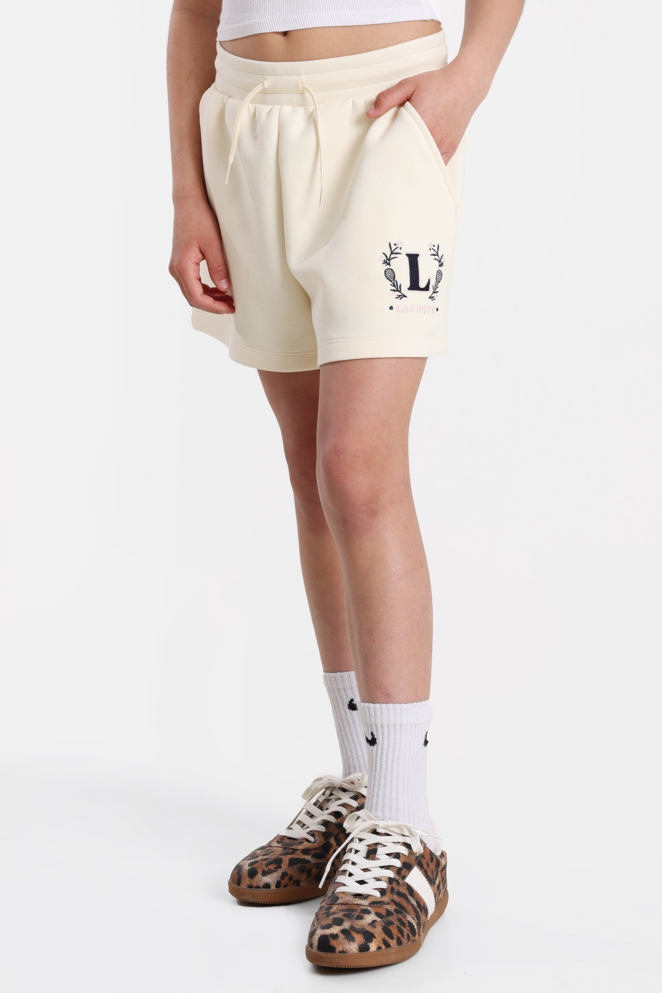 Short in tessuto spaziatore in felpa - Poudre