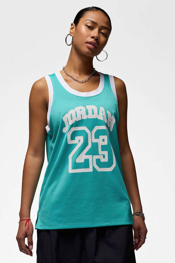 Oversize mesh top - Washed teal