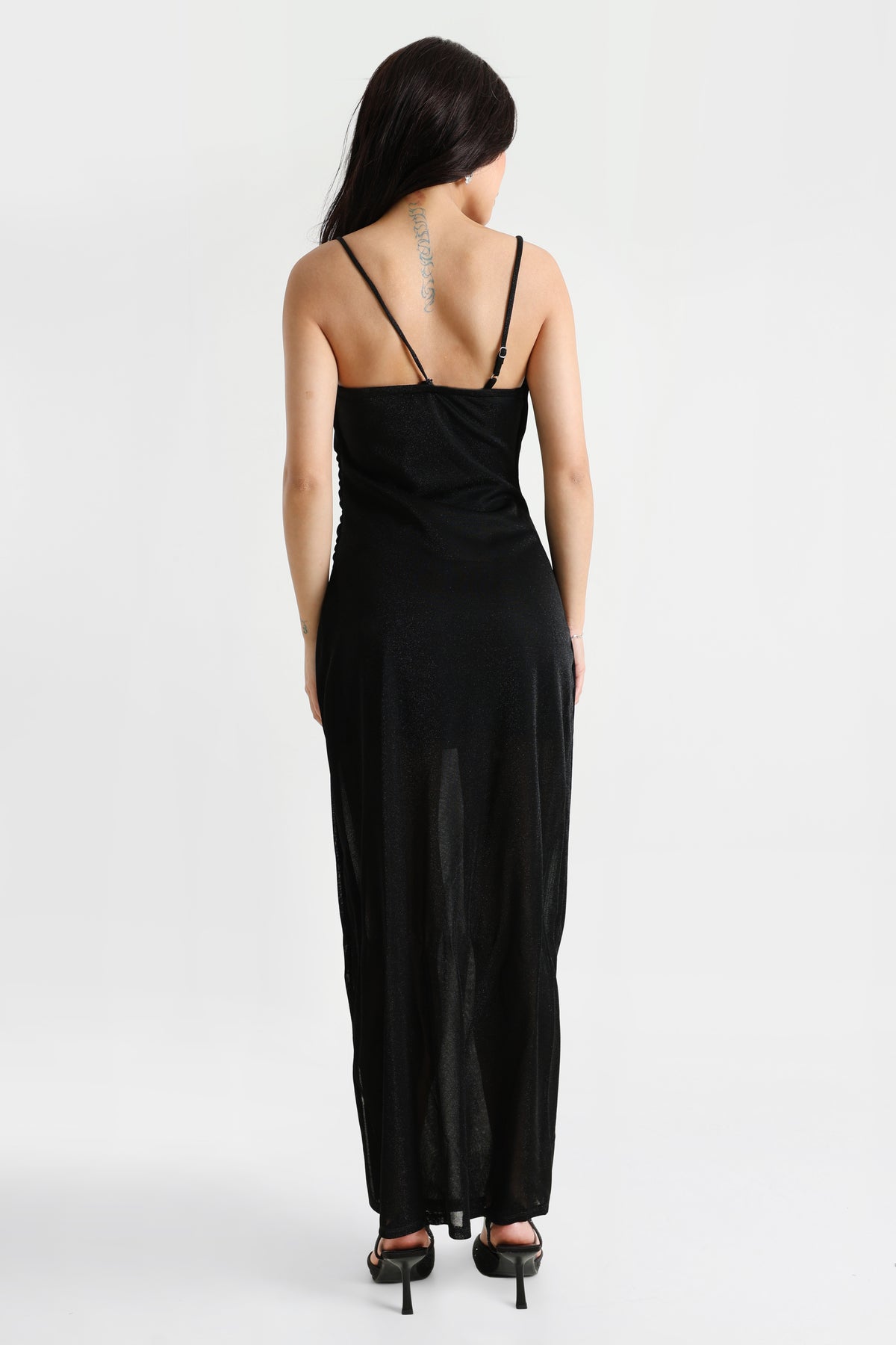 Robe longue à brillants - Noir