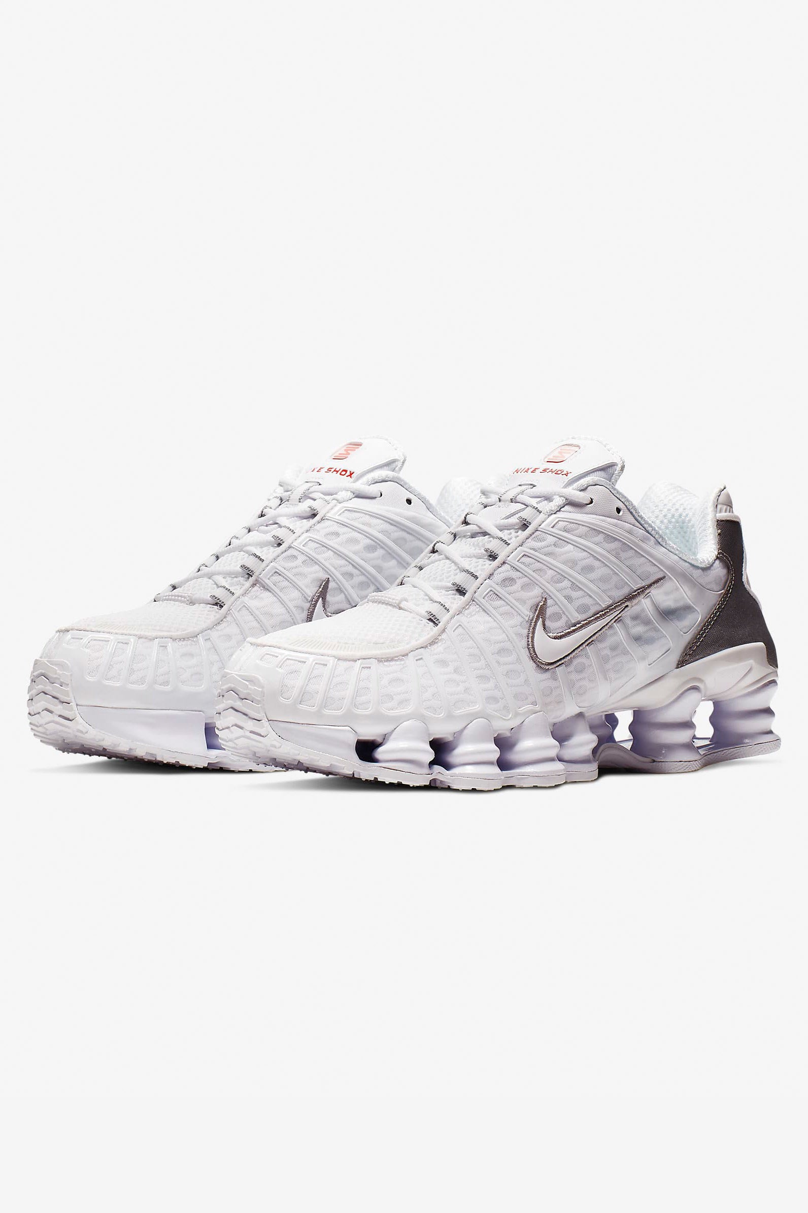 Shox TL Sneaker - White + Metallic Silver