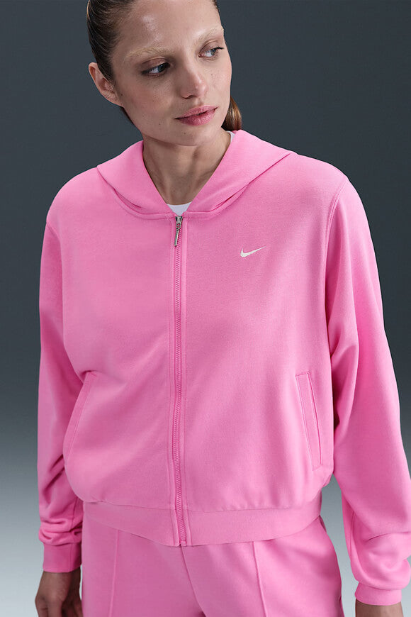 Felpa ampia Chill Terry con zip e cappuccio - Playful Pink