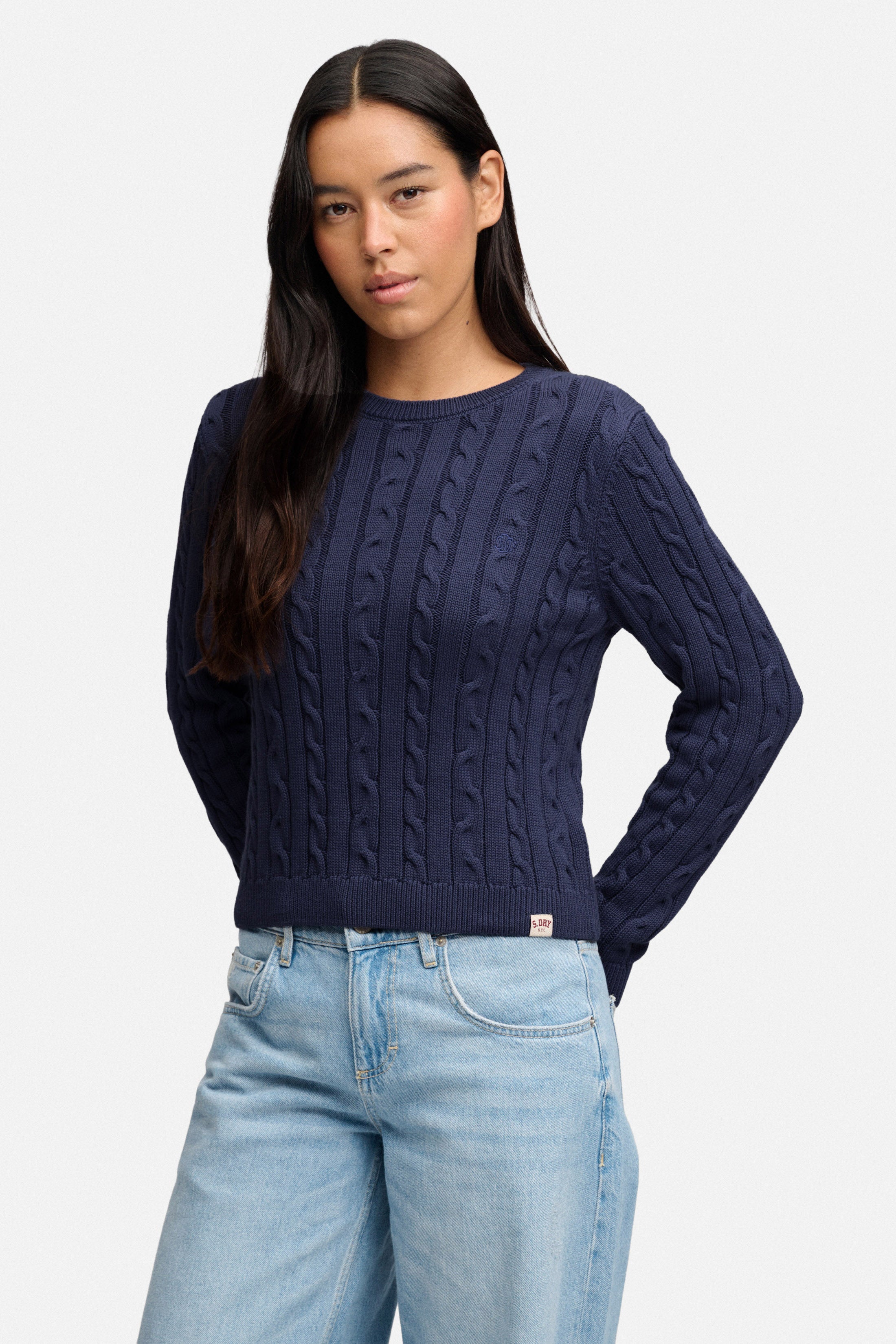Crop Strickpullover - Eclipse Navy
