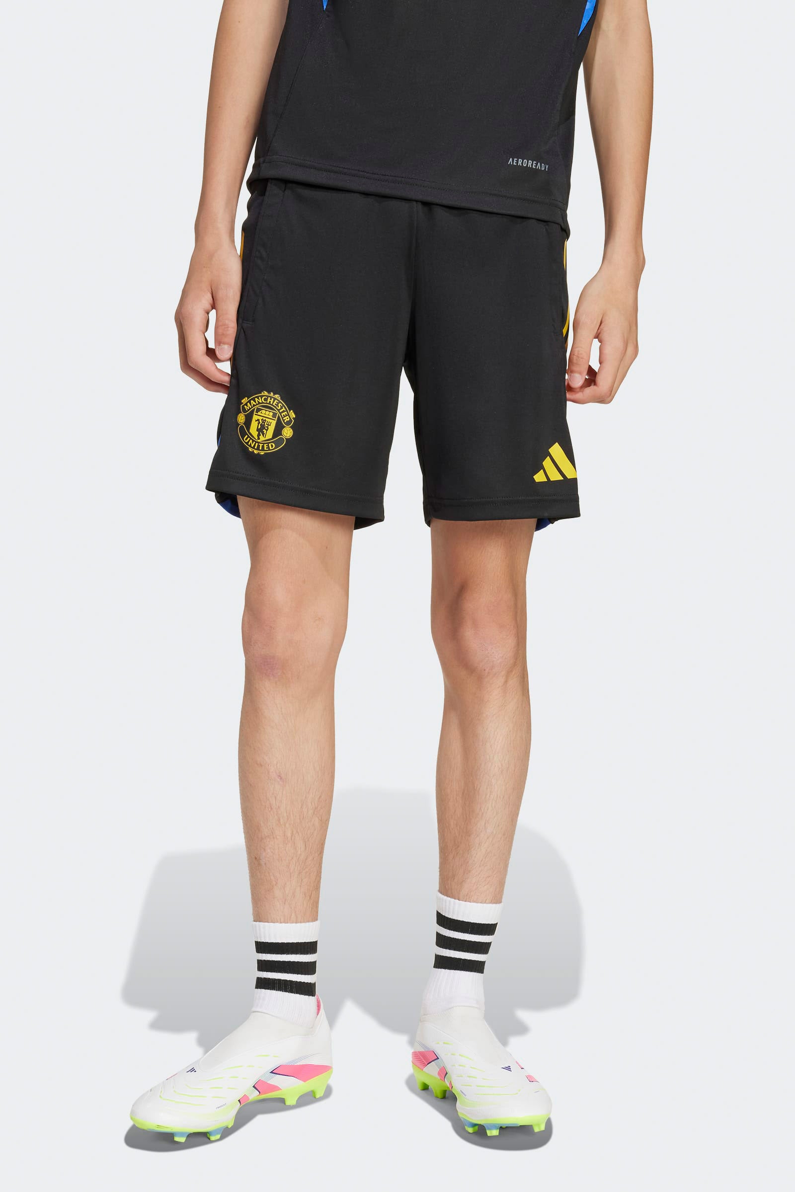 Short d'entraînement Manchester United - Black + Tribe Yellow