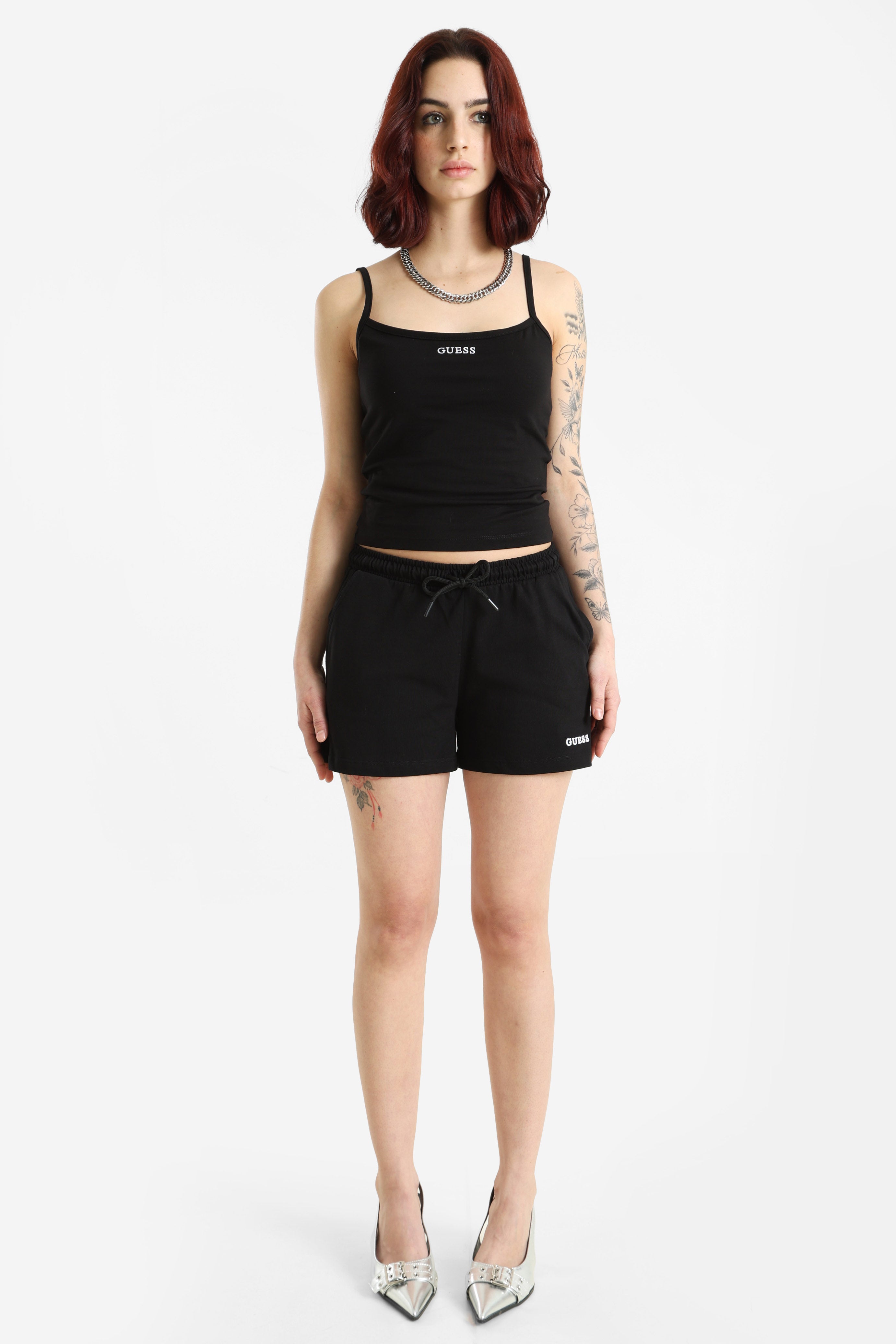 Crop Trägertop - Jet Black