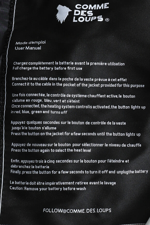 Springs heated lightweight quilted jacket - Black