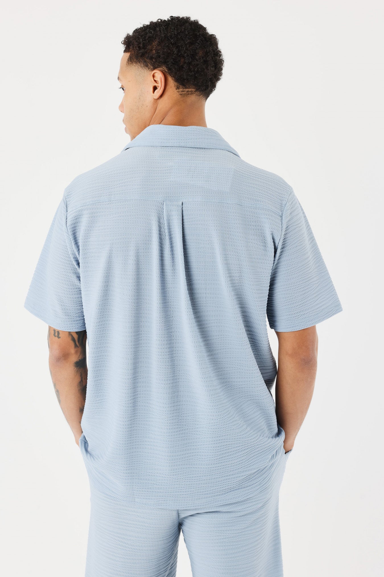 Strukturiertes Hemd - Blue