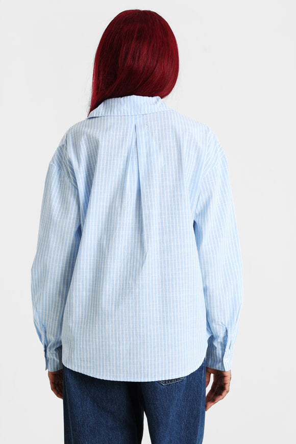 Camicia oversize - azzurro + bianco