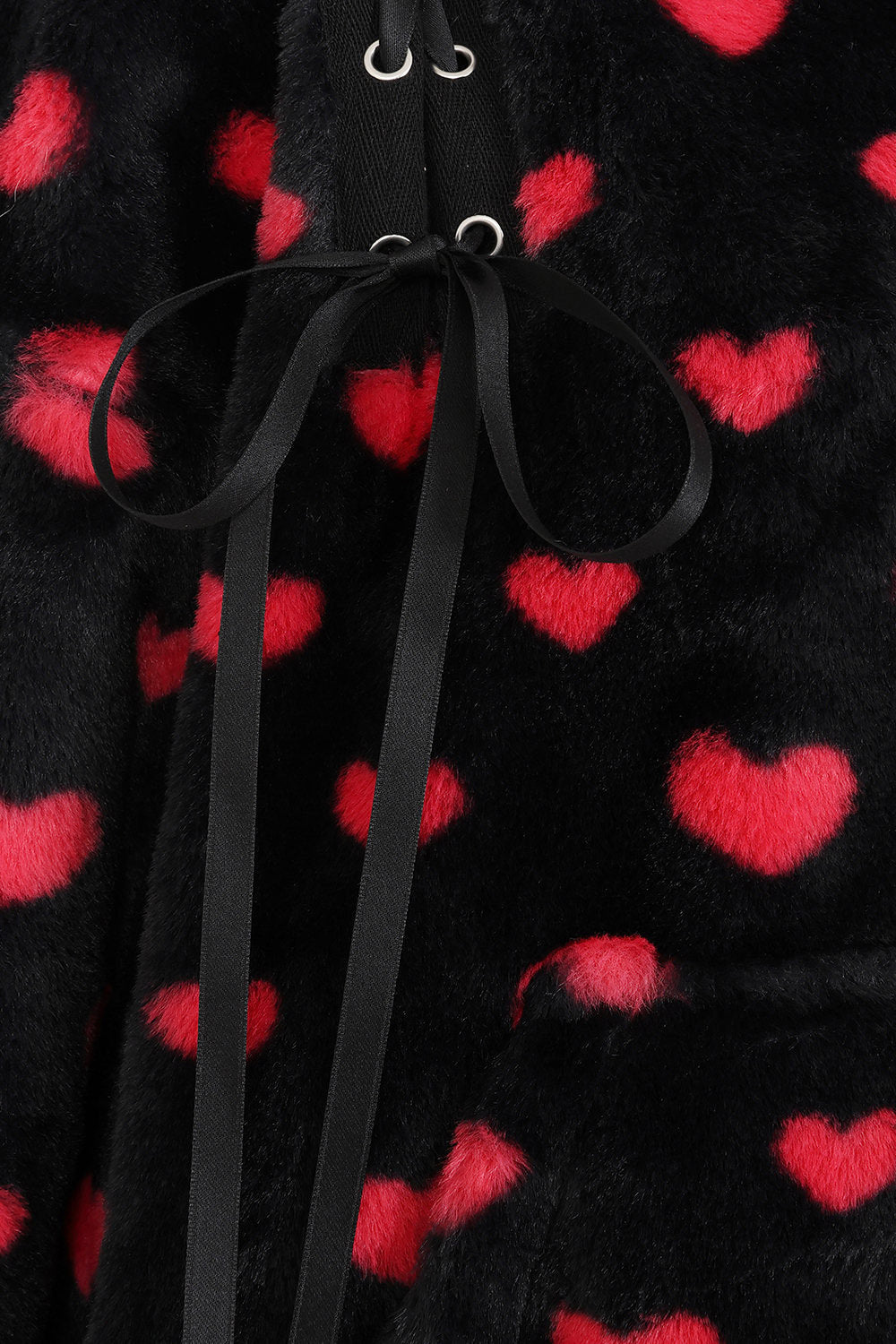 Teddy jacket - Black + Red