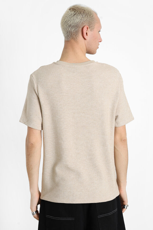Strukturiertes T-Shirt - Beige