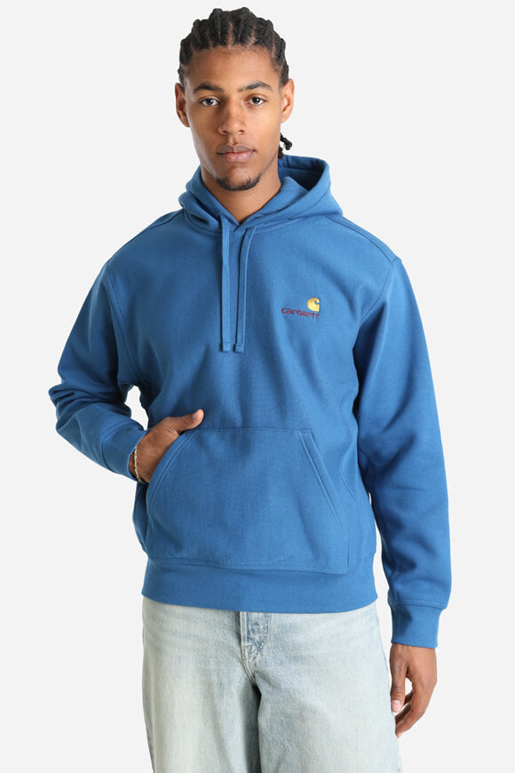 Sweat à capuche oversize American Script - Sodalite Blue