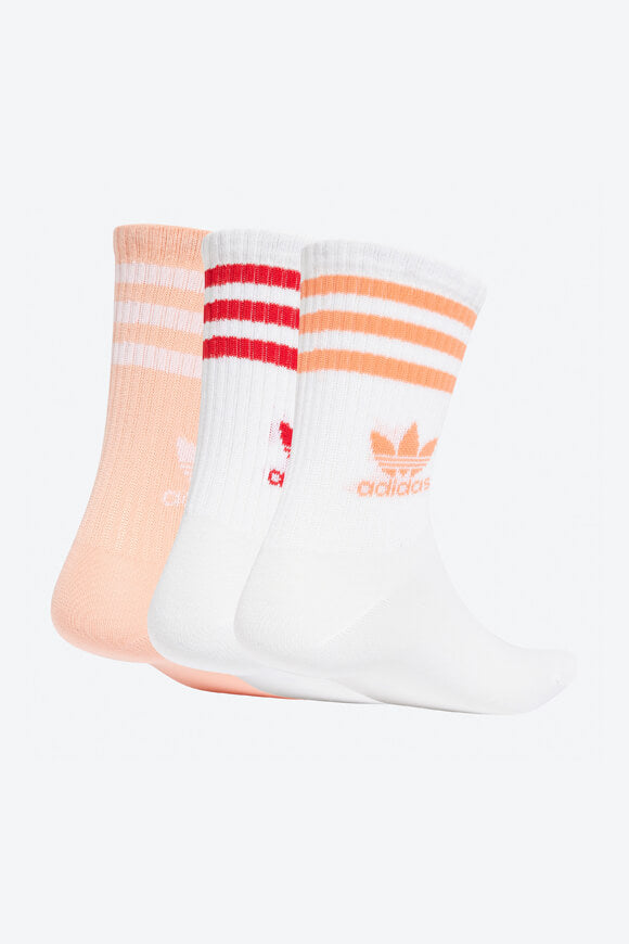 Lot de trois chaussettes - White + Glow Pink