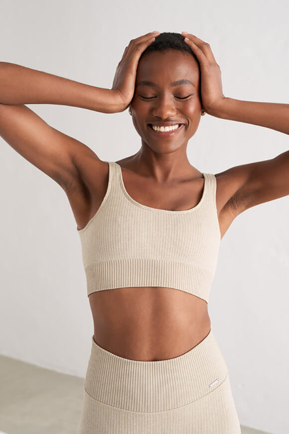 Seamless Sport-Bralette - Beige Heather