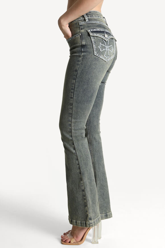 Jeans flare - bleu usé