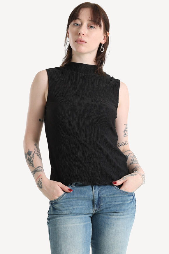 PCFLORA Strukturiertes Top - Black