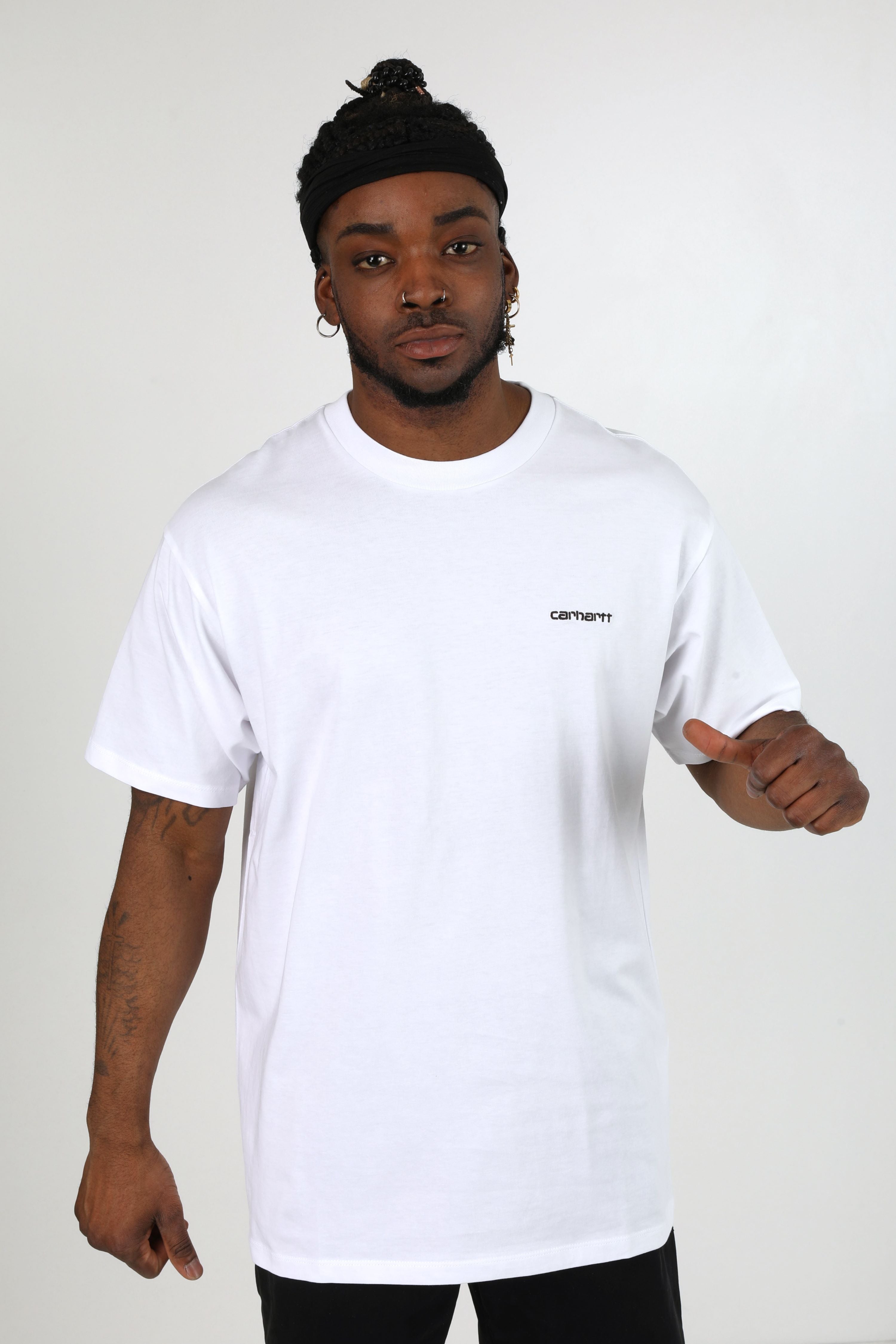 Script Embroidery T-Shirt - White