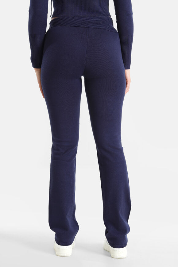 Flare Strickhose - Marineblau