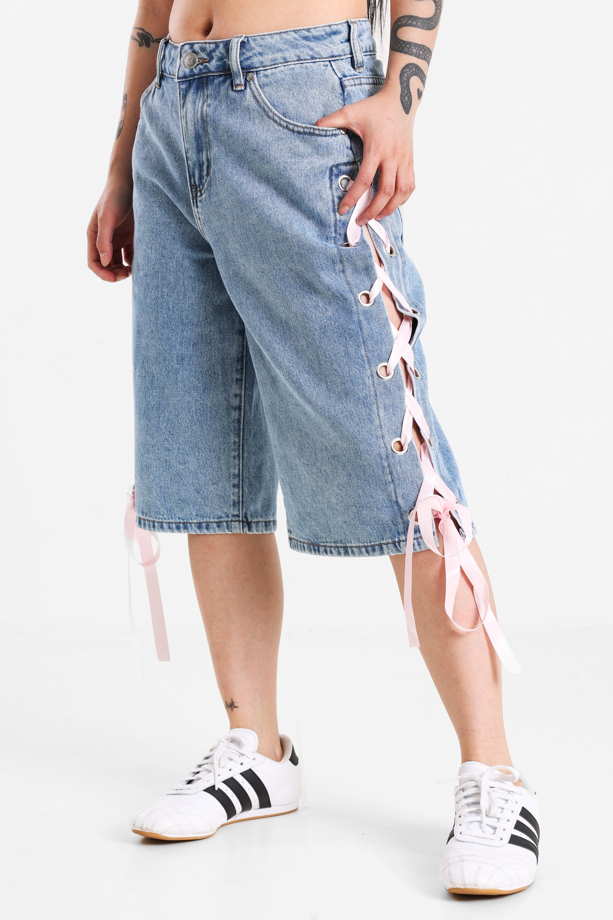 Jeans Bermudashorts - Hellblau