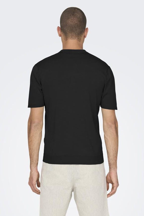 Wyler knitted polo shirt - Black