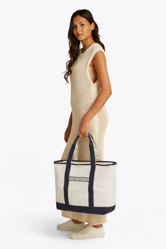 Borsa da spiaggia in tela estiva - Blu spaziale