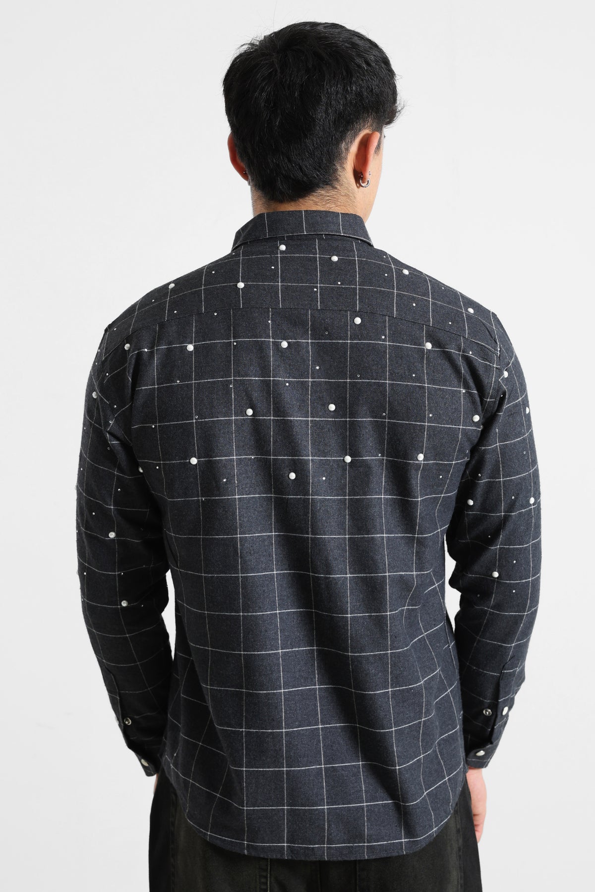Rhinestone shirt - Black