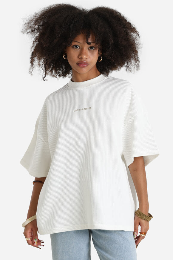 Amanda Strukturiertes Oversize T-Shirt - Washed Warm White