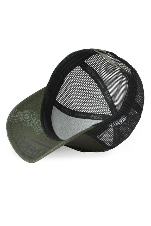 Trucker cap / snapback - Dark Olive + Black