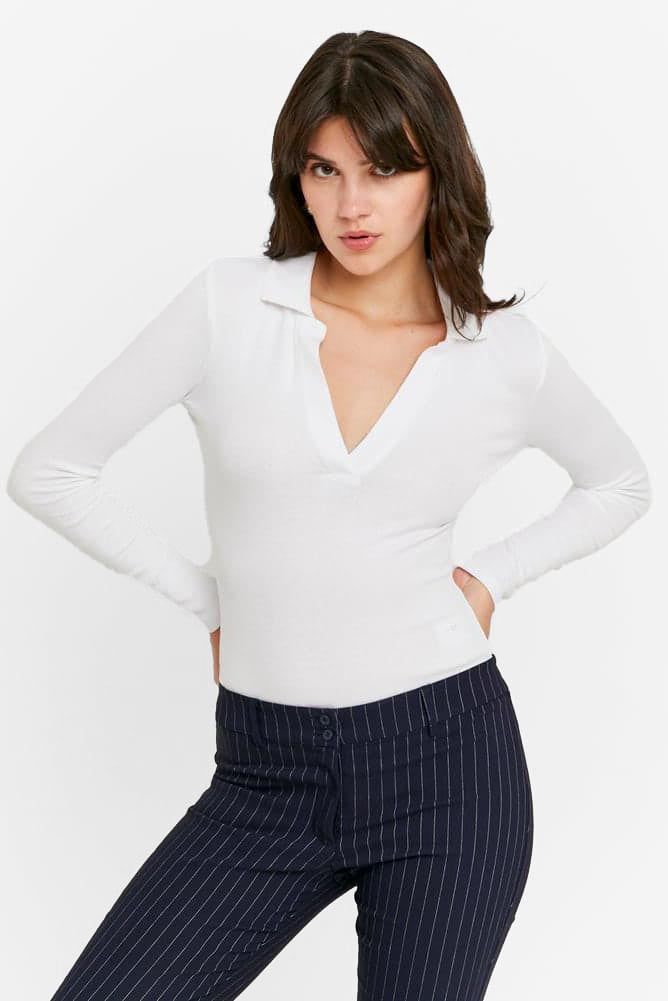 Body côtelé - White