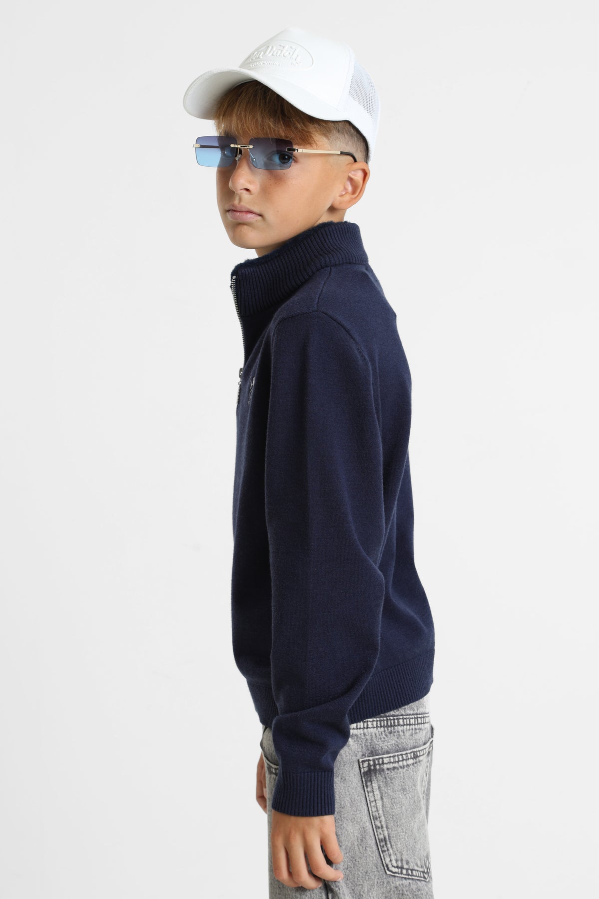 Pull en tricot - Bleu marine