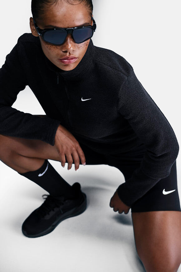 Frottee Crop Sweatshirt - Black