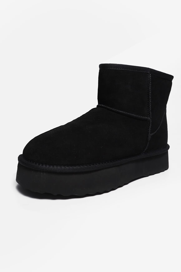 Stivaletto con plateau foderato - Nero