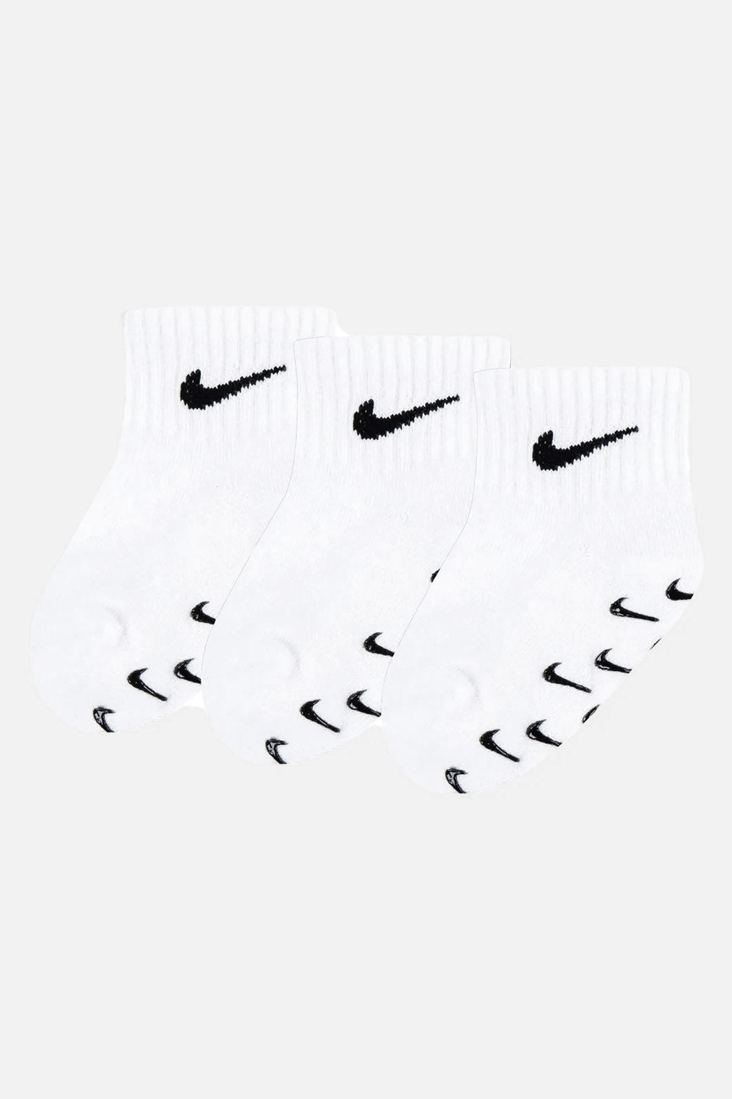 Lot de 3 paires de chaussettes antidérapantes bébé - White