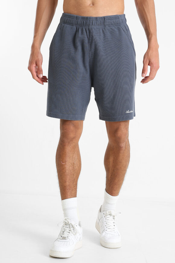 Shorts aus Waffelstoff - Vintage Blue