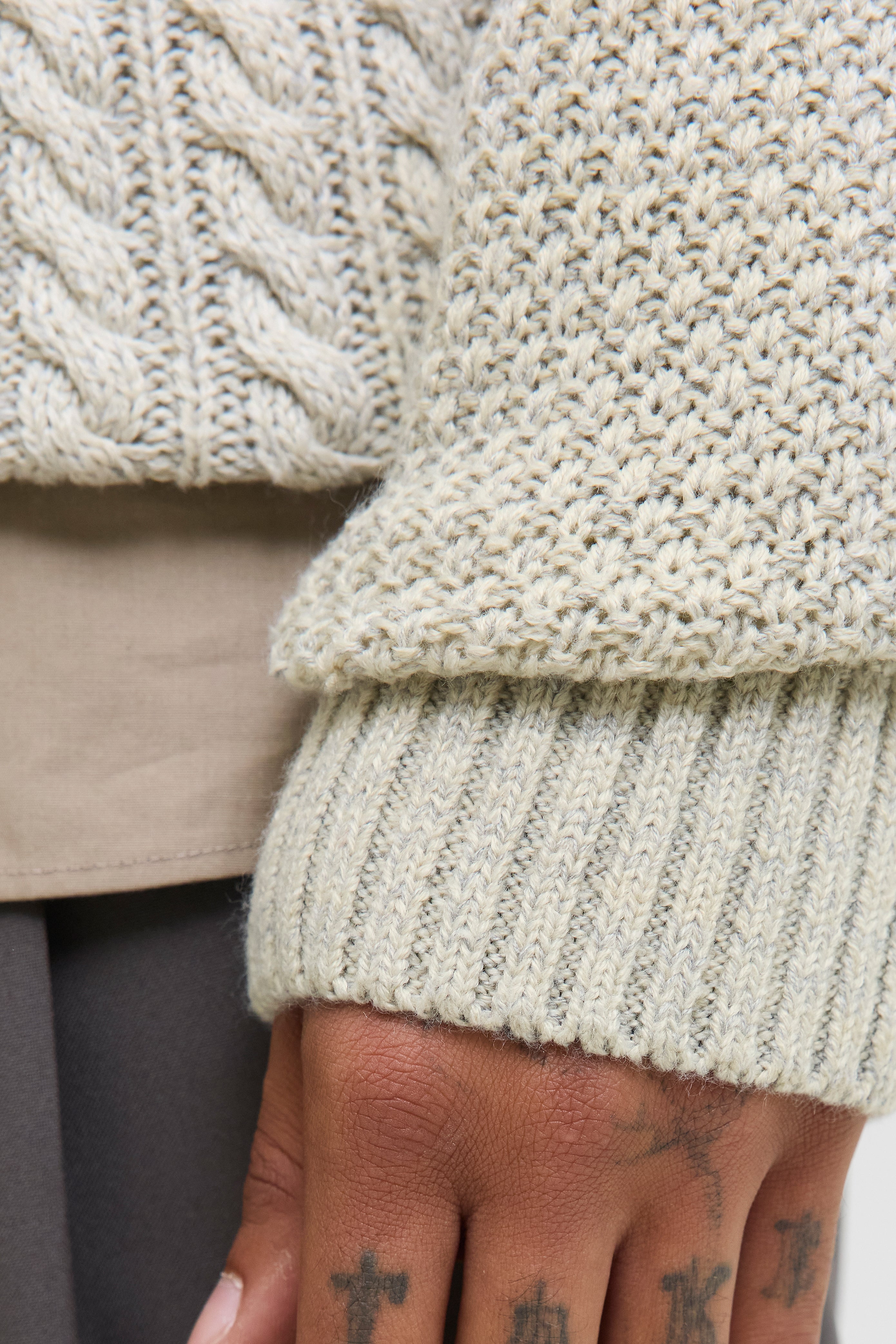 JJPAUL pull en tricot - White Melange