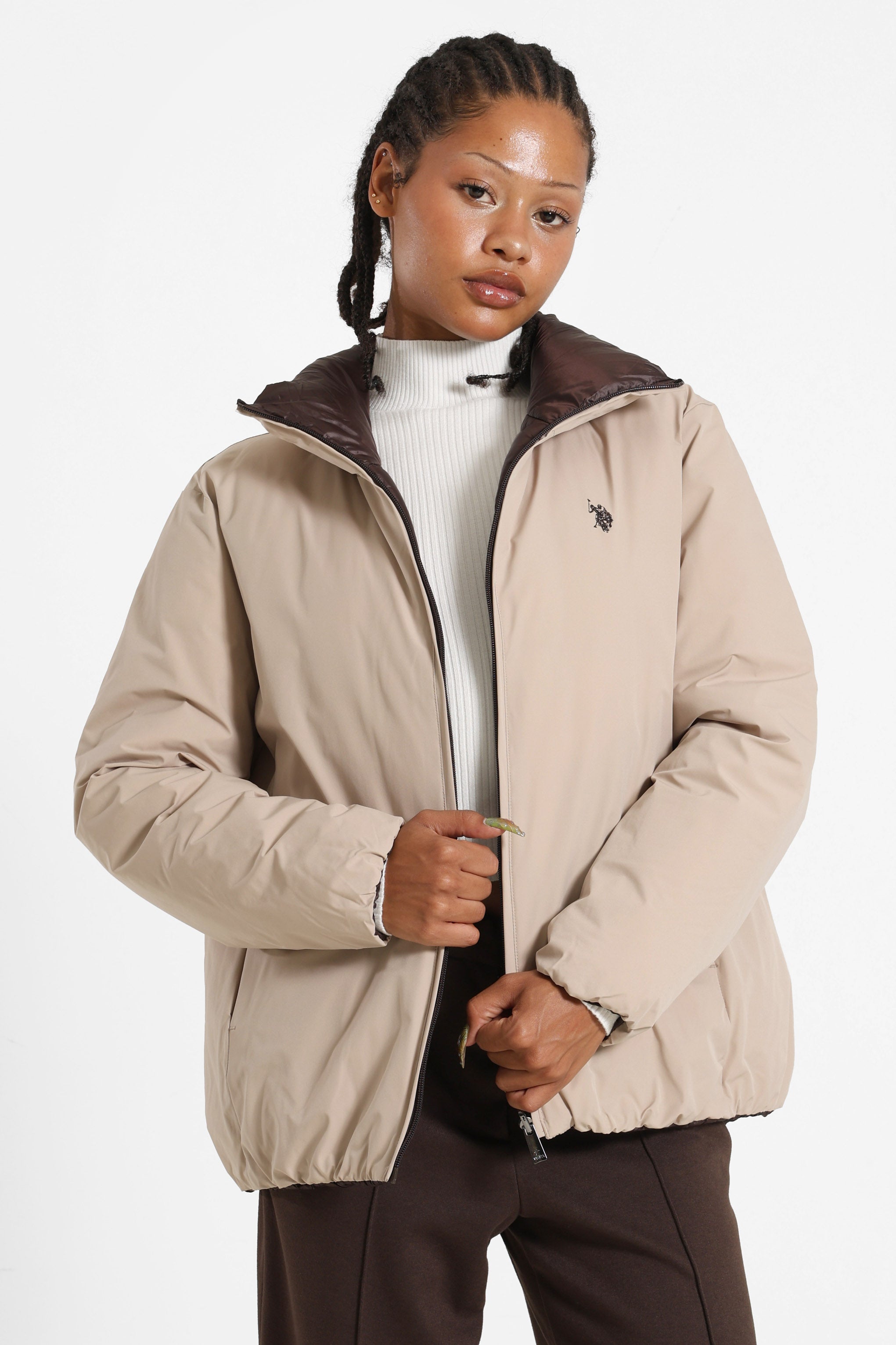 Zehra indossabile reversibile - Beige + Brown