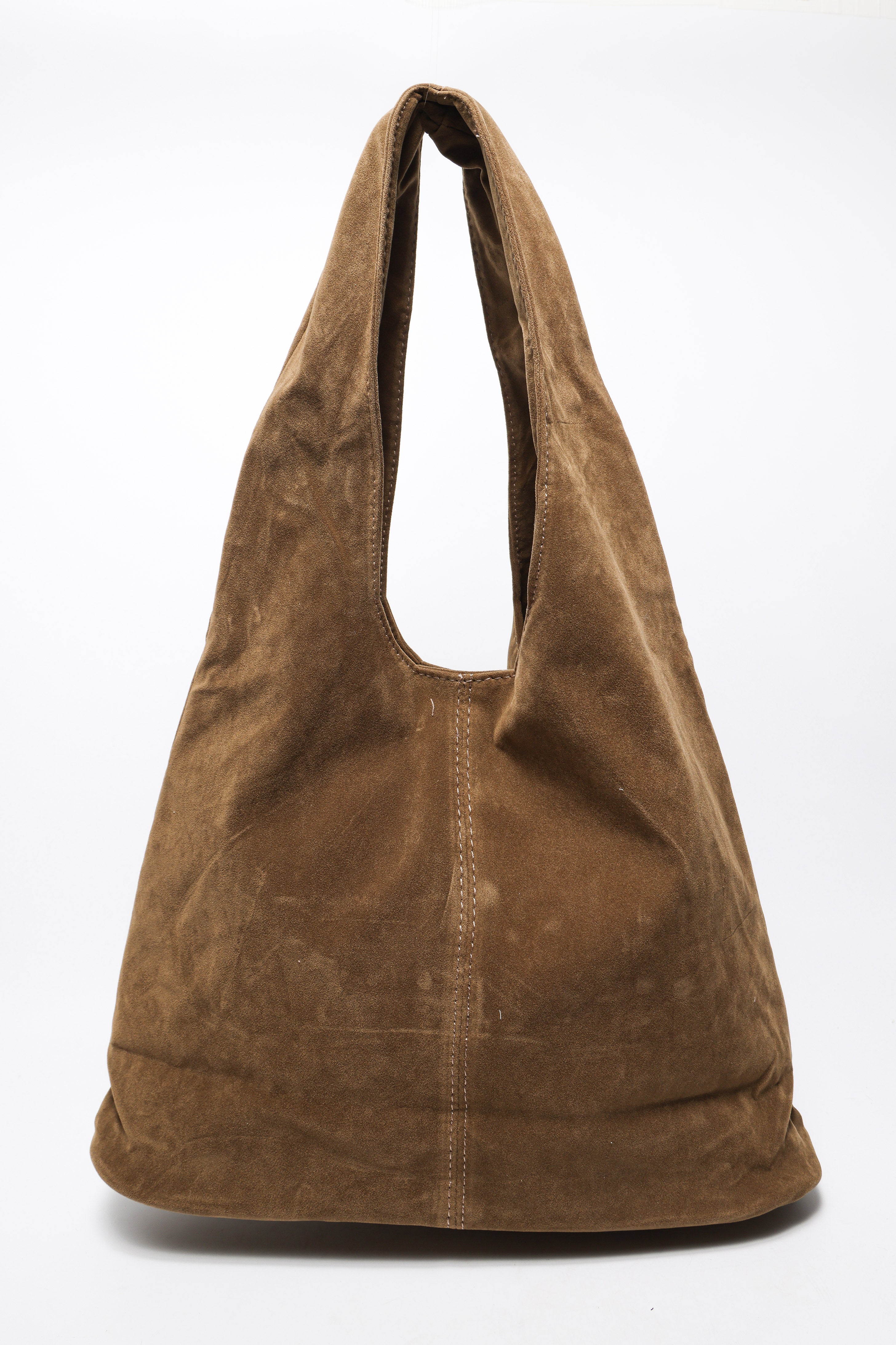 Kunstwildleder Handtasche - Light Brown