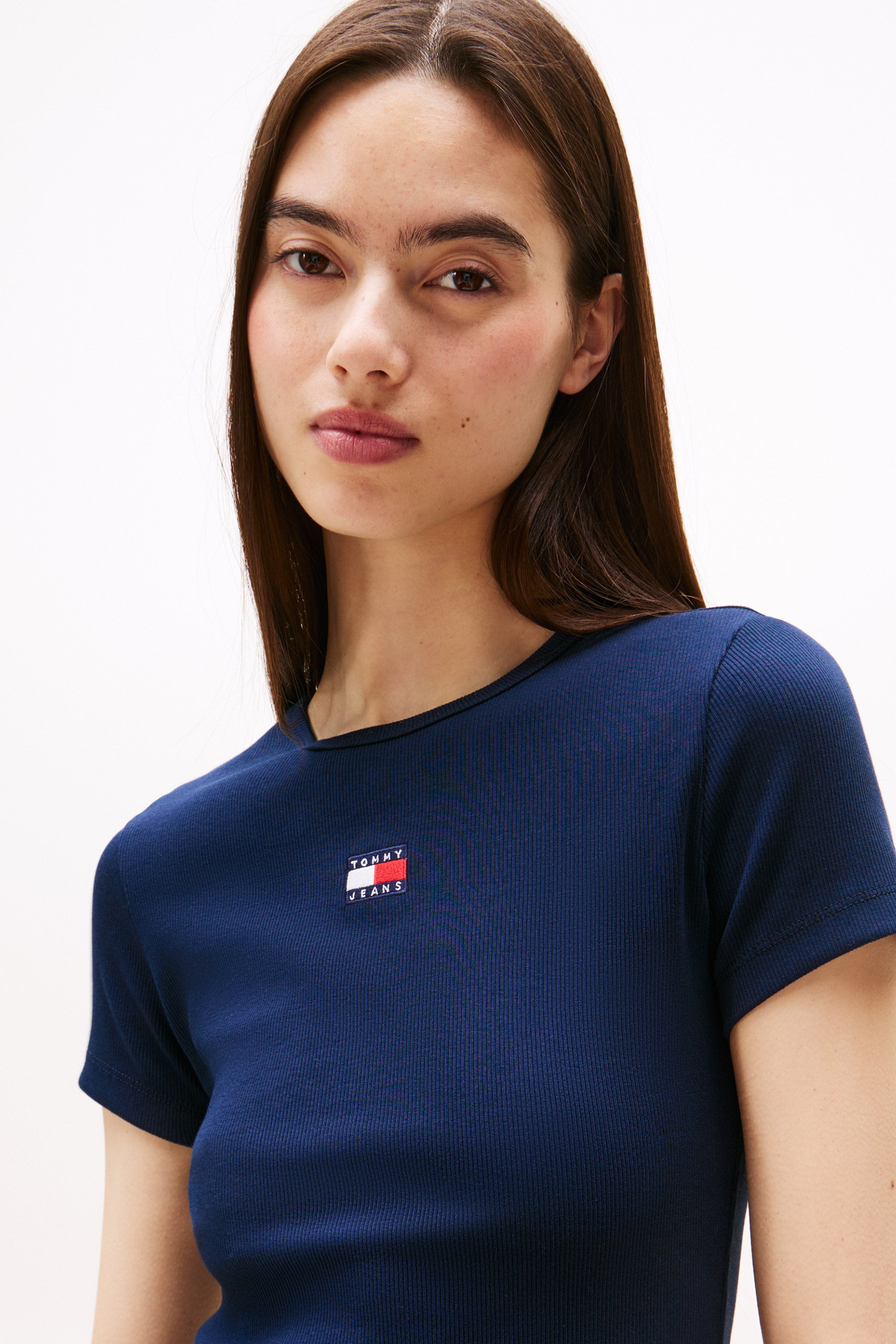 Geripptes T-Shirt - Dark Night Navy