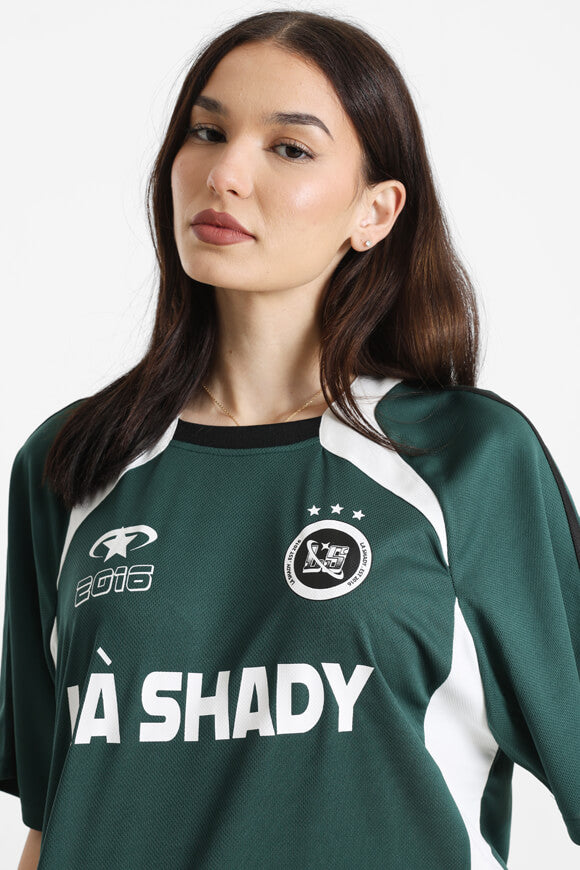 T-shirt oversize en maille - Vert foncé