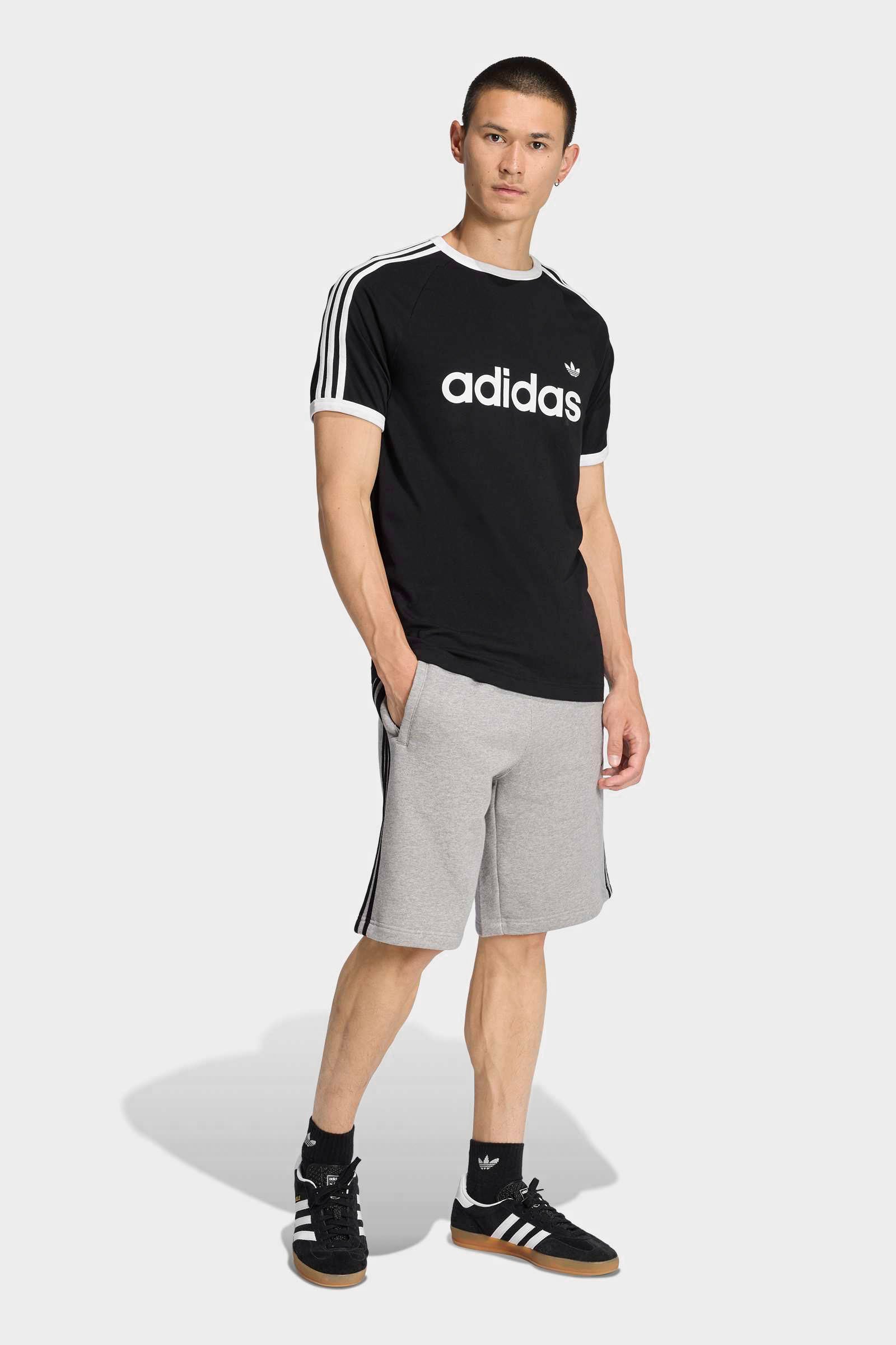 3-Stripes short en sweat - Medium Grey Heather