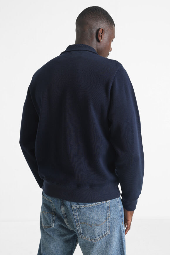 Pull en tricot fin côtelé - Navy