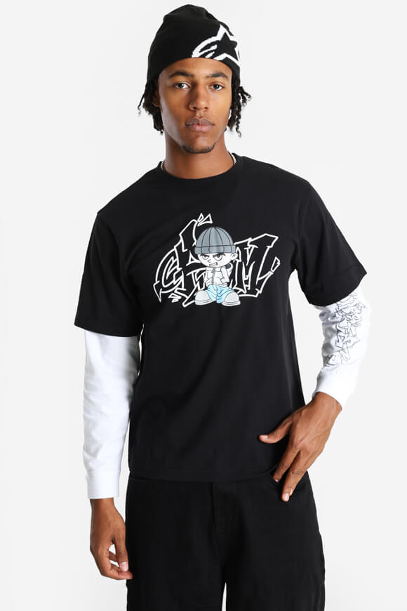 Langarmshirt - Black + White