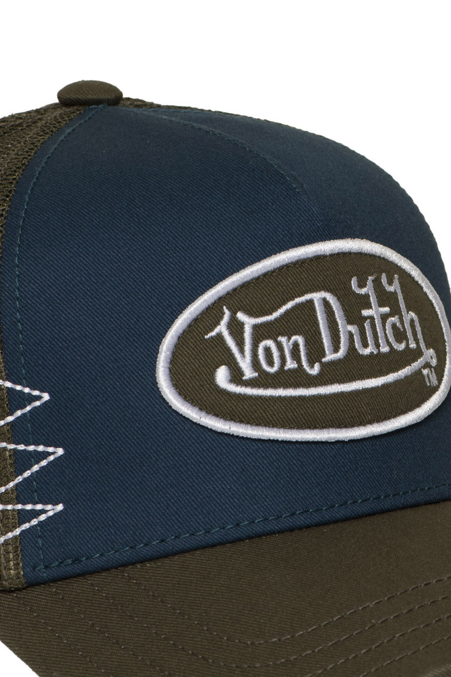 Cappellino trucker / snapback - Olive + Blue