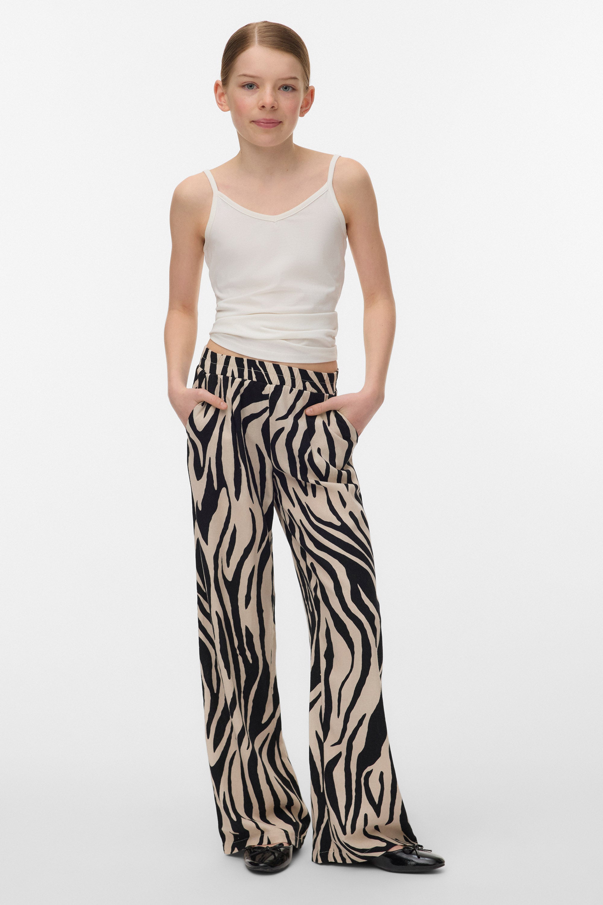 VMMYMILO Wide Leg Leinenhose - Silver Lining + Sina