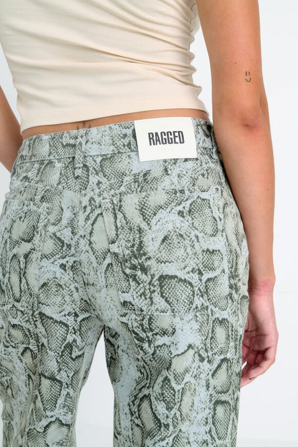 Release Slouchy Fit Wide Leg Jeans - Green Snake