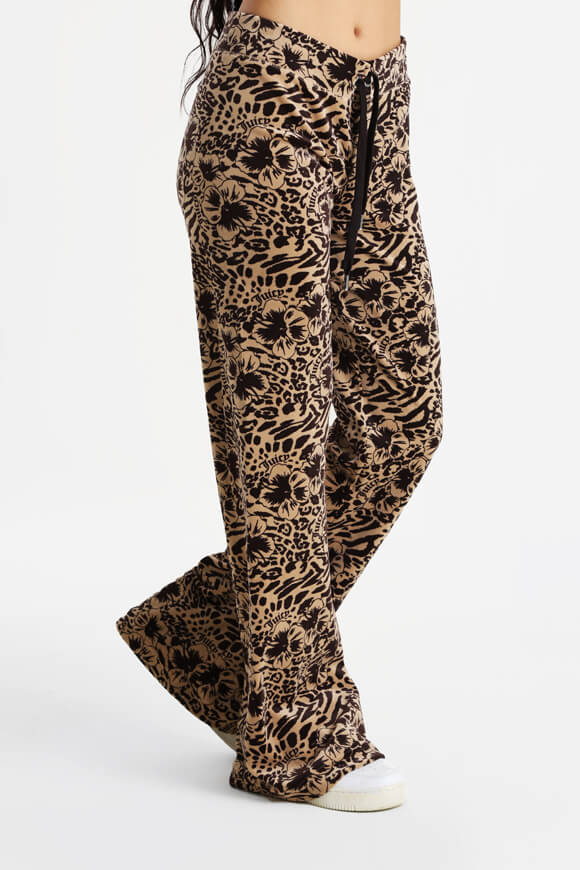 Lisa Samt Flare-Hose - Botanical Brown