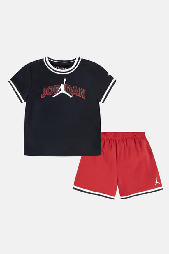 Matching Taping Mesh Baby Set - Black + Gym Red