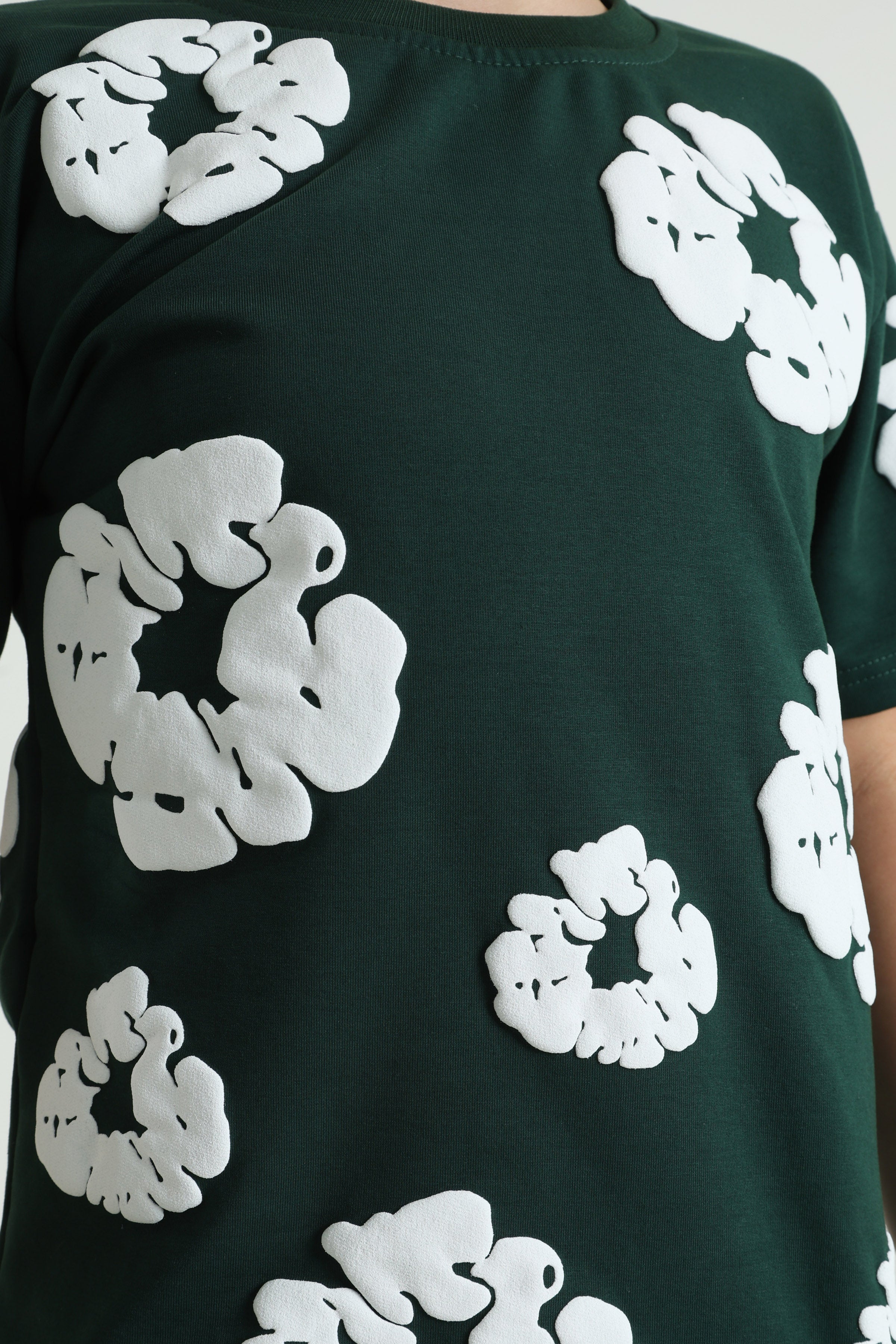T-Shirt - Forest Green + White