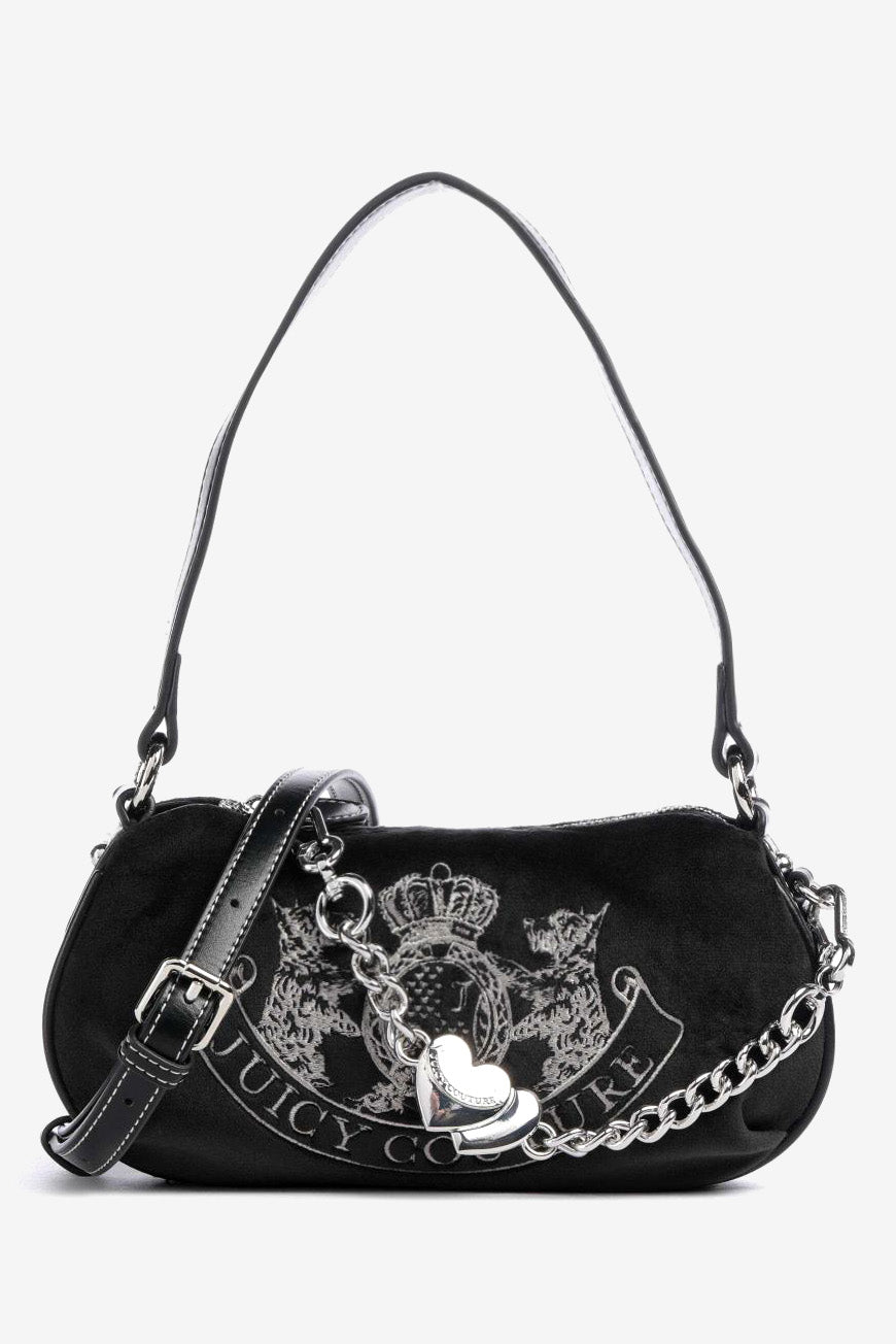 Sac à main et à bandoulière en velours - Black