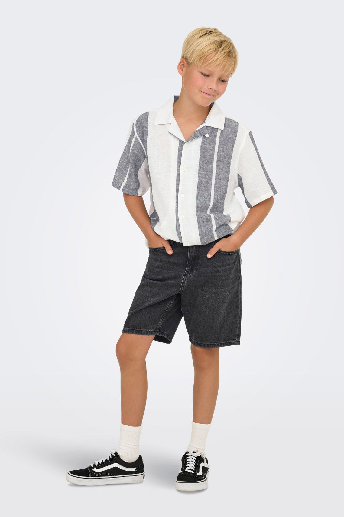 OSJEDGE short en jean straight fit - Washed Black