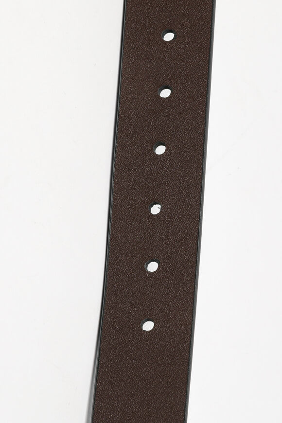 Wendbarer Gürtel - Schwarz + Dunkelbraun